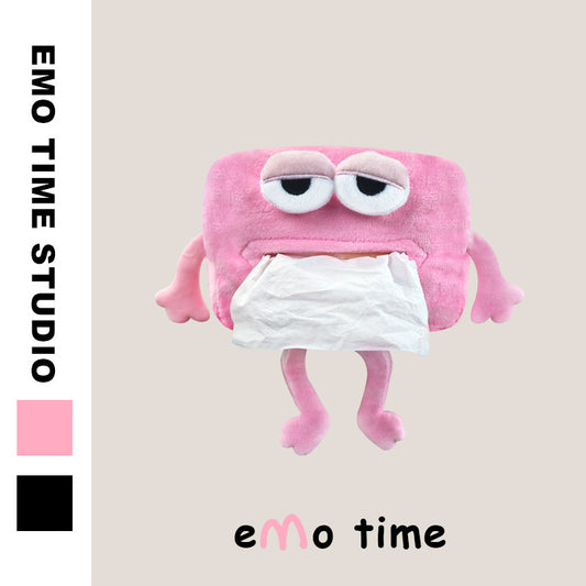 Funny Pink "Emo" Plush Car Tissue Holder