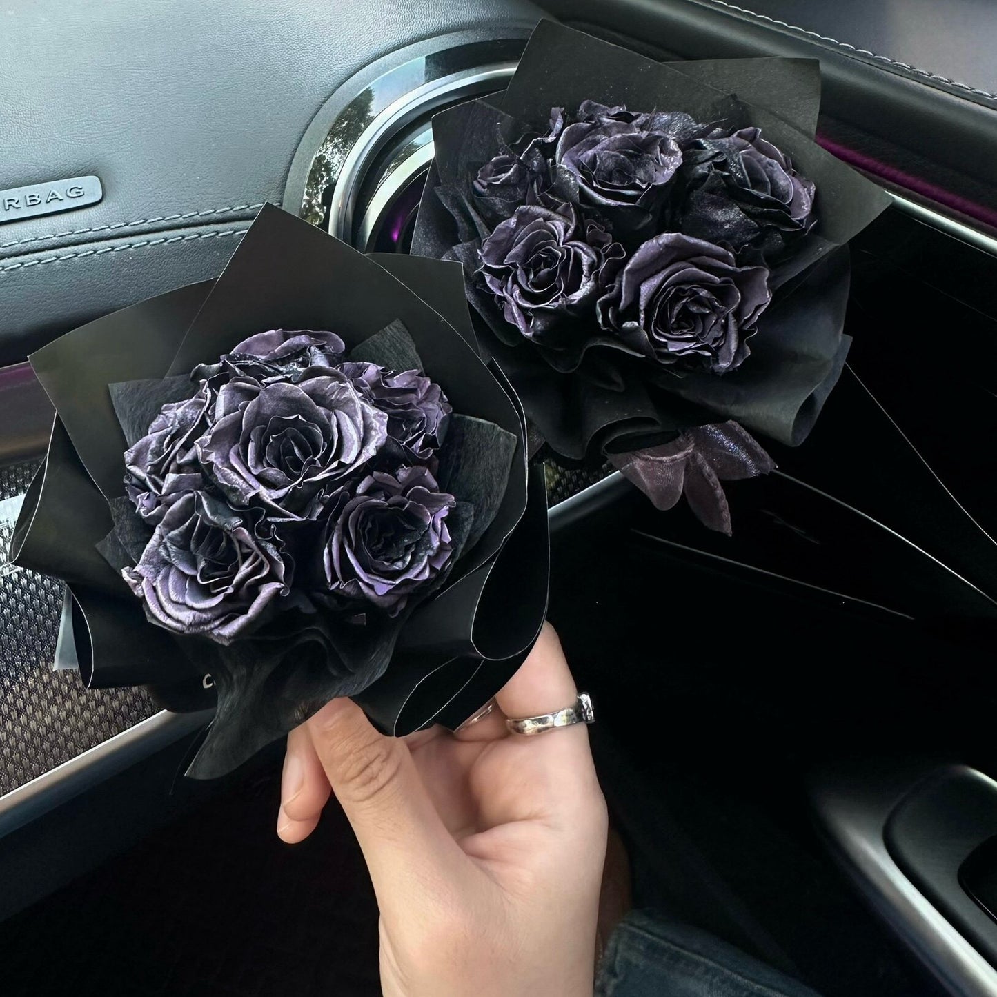 Hydrangea Preserved Flower Mini Bouquet  Air Vent Clip Decoration