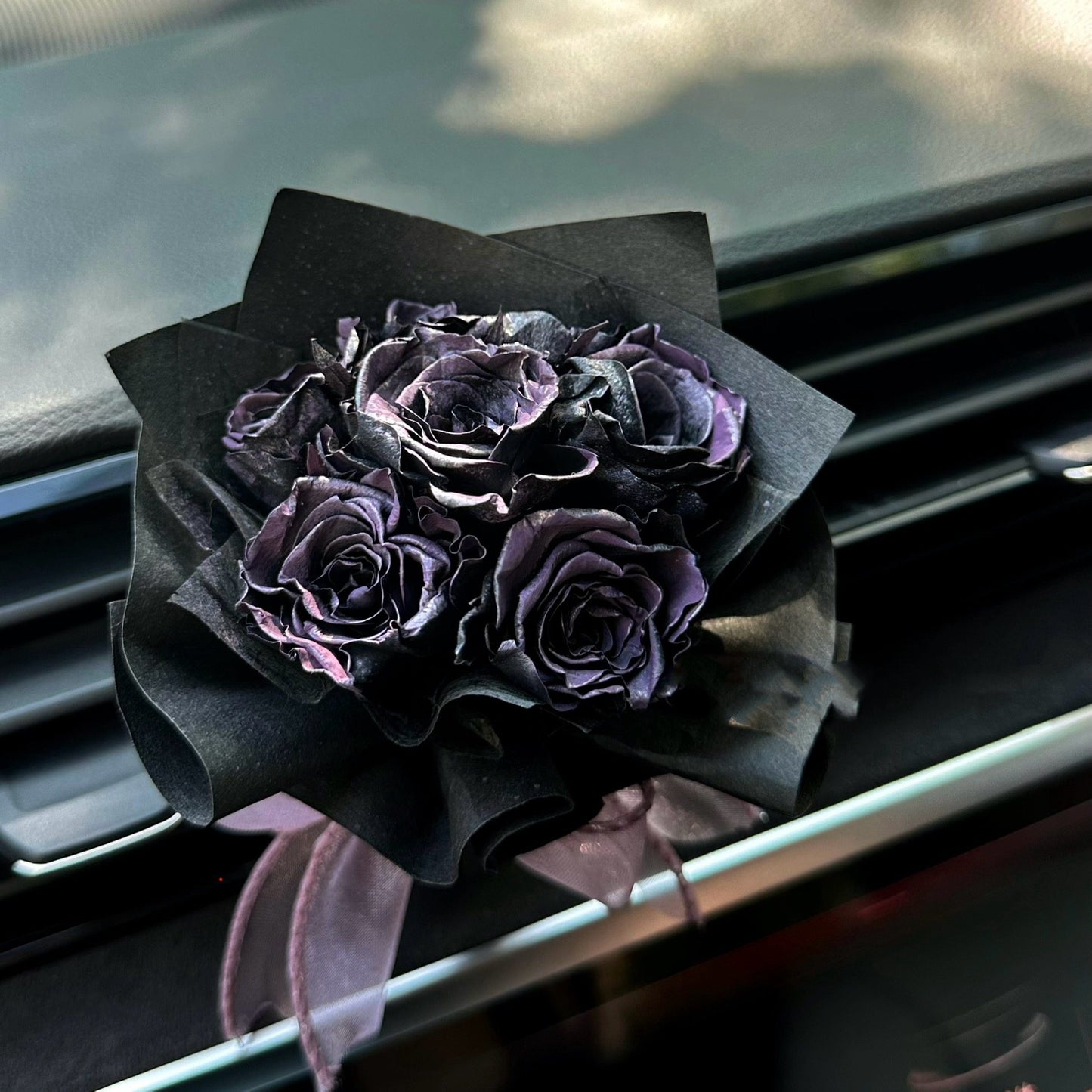 Hydrangea Preserved Flower Mini Bouquet  Air Vent Clip Decoration