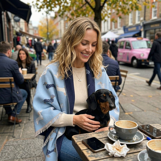 Pet Lovers' Reversible Jacquard Scarf & Cozy Shawl