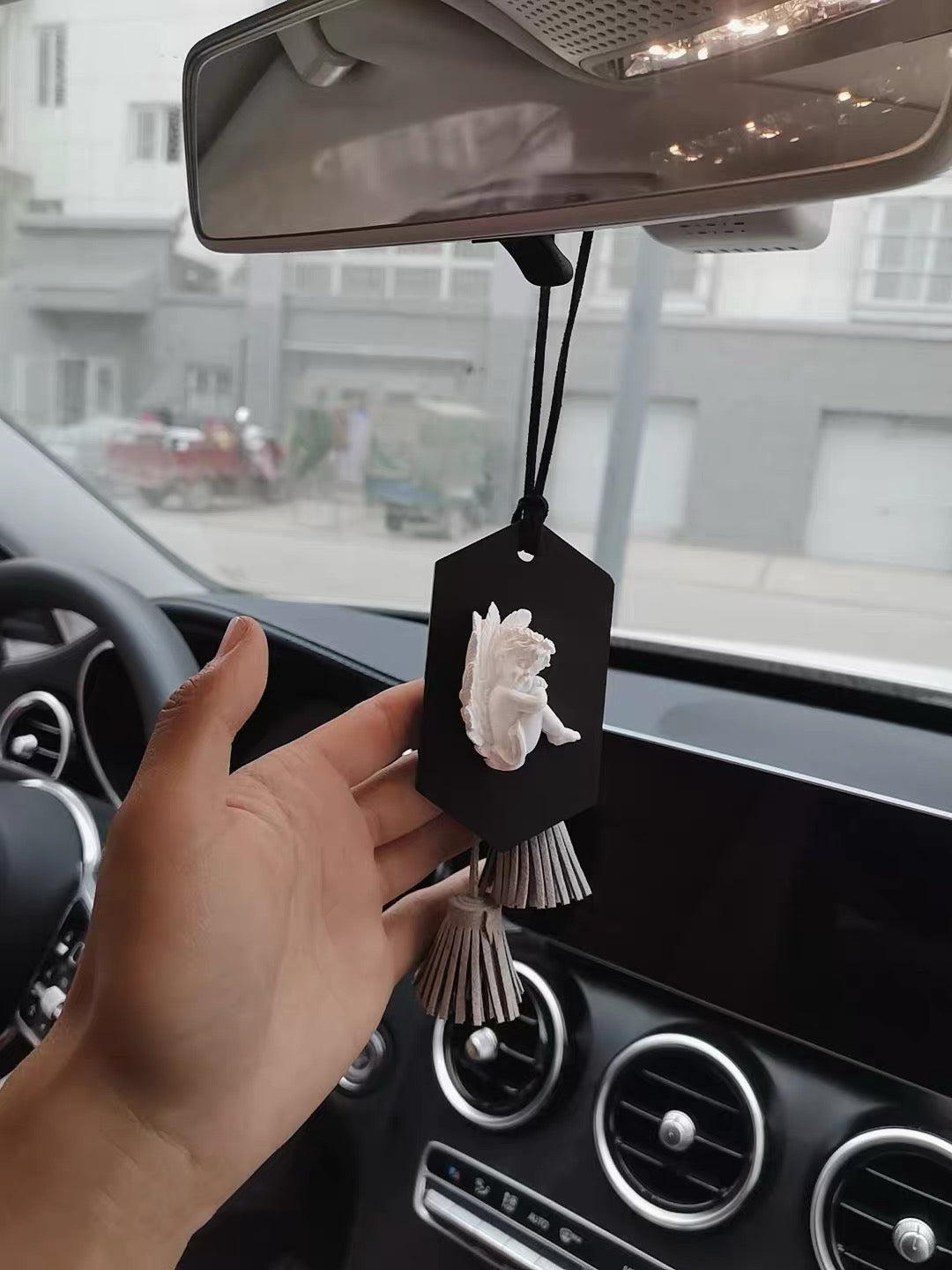 Guardian Angel Car Hanging Diffuser Stone