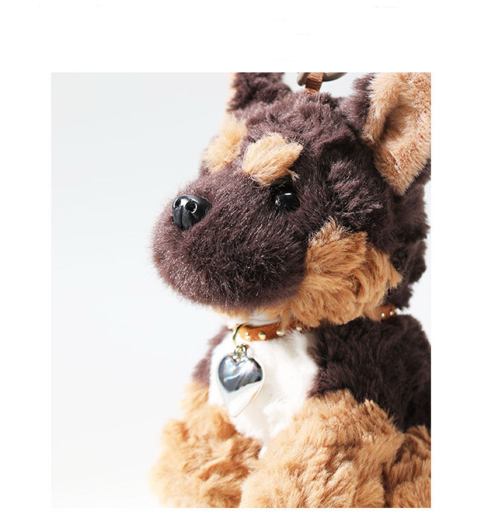 German Shepherd Puppy Plush Keychain & Bag Charm