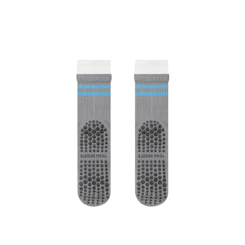 Double Layer Striped Grip Socks for Pilates & Yoga