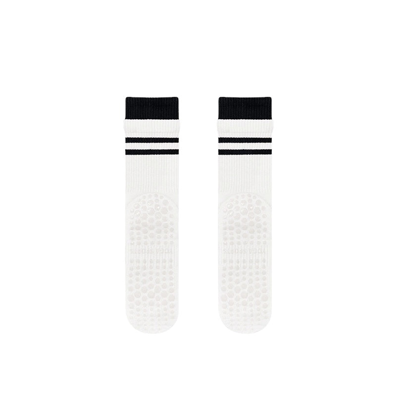 Double Layer Striped Grip Socks for Pilates & Yoga
