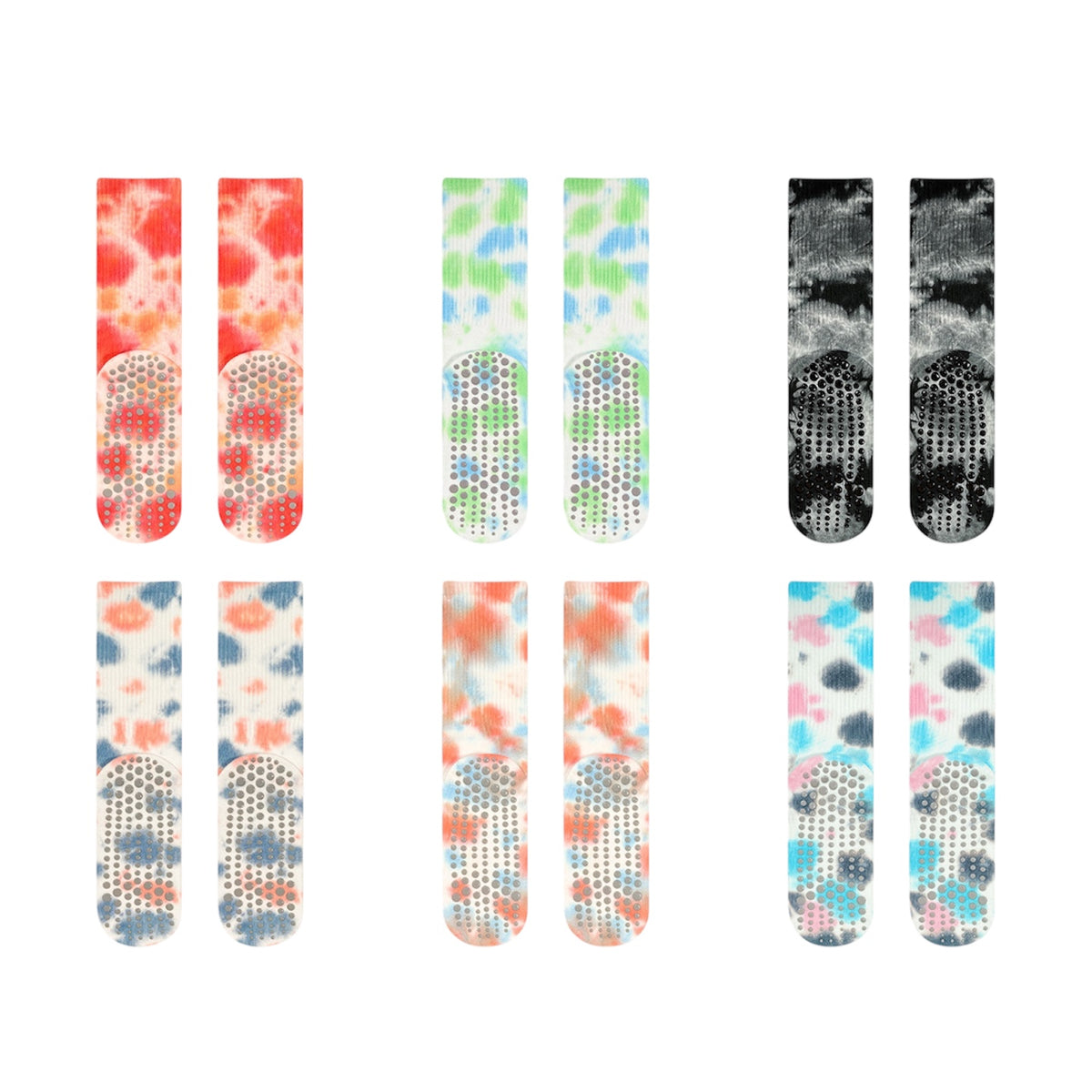 Tie-Dye Non-Slip Pilates & Yoga Crew Grip Socks