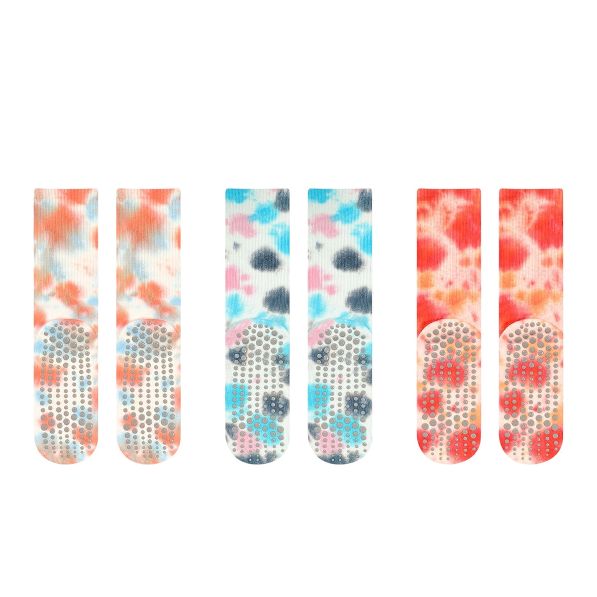 Tie-Dye Non-Slip Pilates & Yoga Crew Grip Socks
