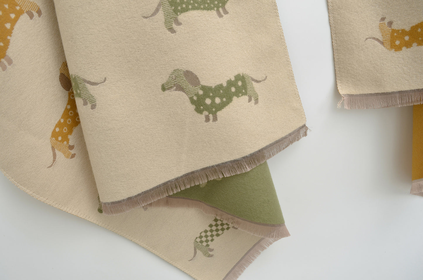 Pet Lovers' Reversible Jacquard Scarf & Cozy Shawl