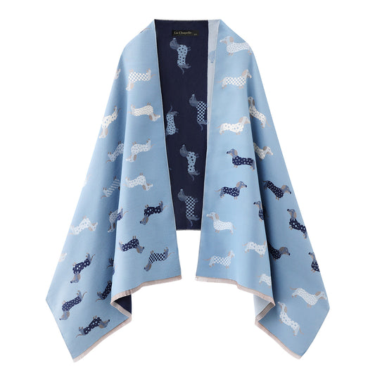 Pet Lovers' Reversible Jacquard Scarf & Cozy Shawl