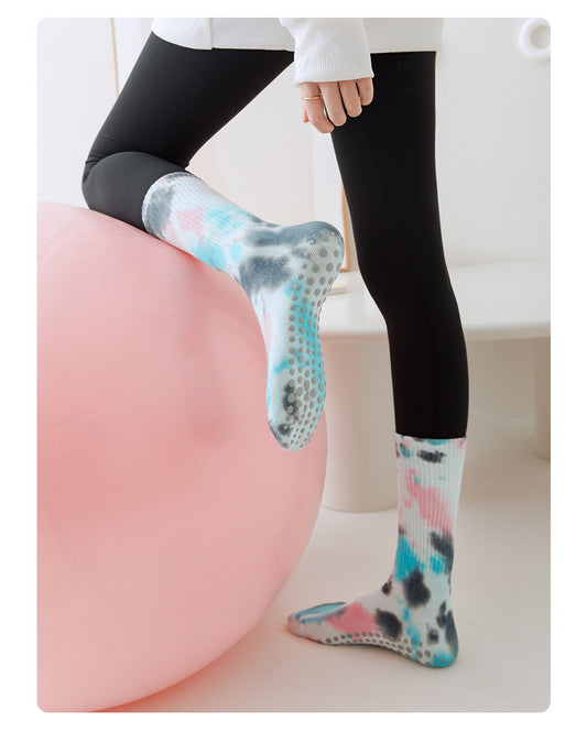 Tie-Dye Non-Slip Pilates & Yoga Crew Grip Socks
